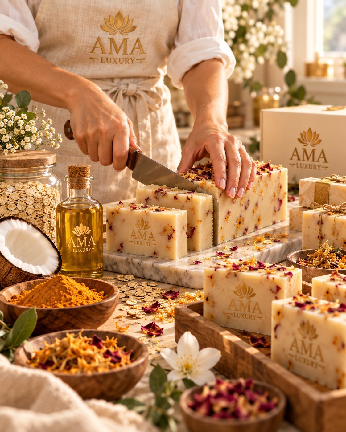 Handmade AMA LUXURY natural soap bars
