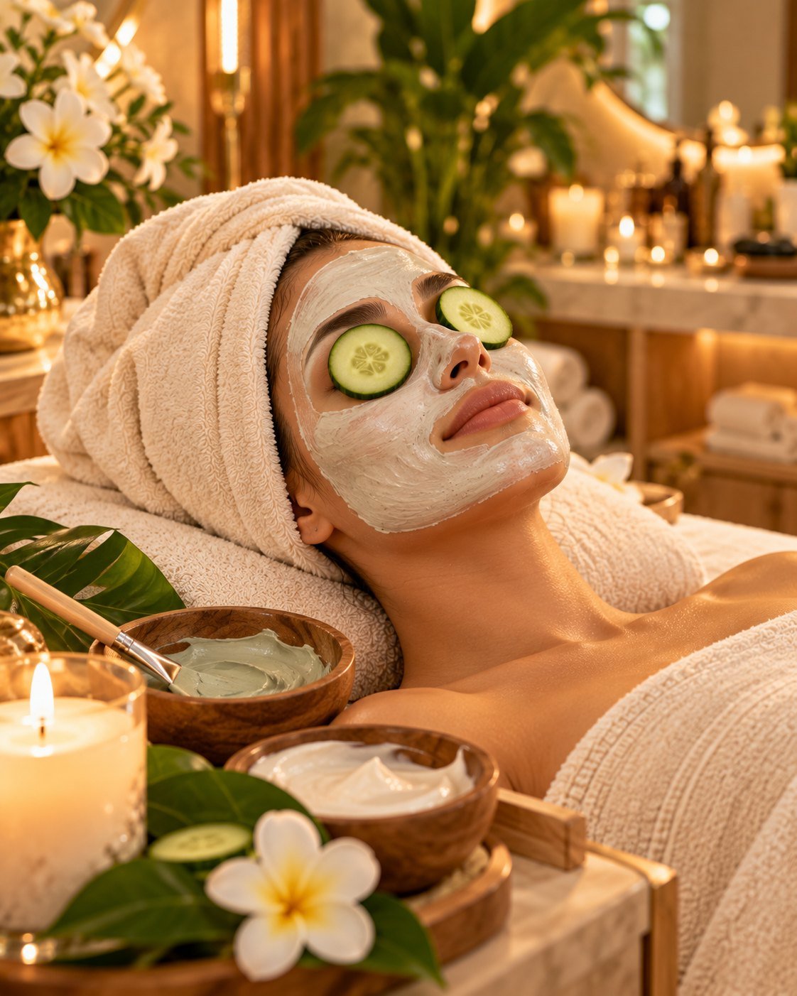 Hydrating facial mask treatment at ANI's Spa in Asheboro, NC