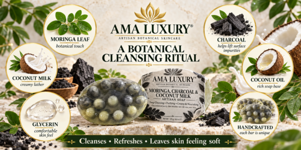 Moringa, Charcoal & Coconut Milk Artisan Soap