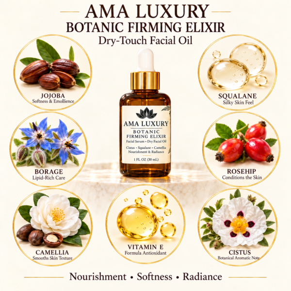 Botanic Firming Elixir – Dry-Touch Facial Oil | AMA LUXURY